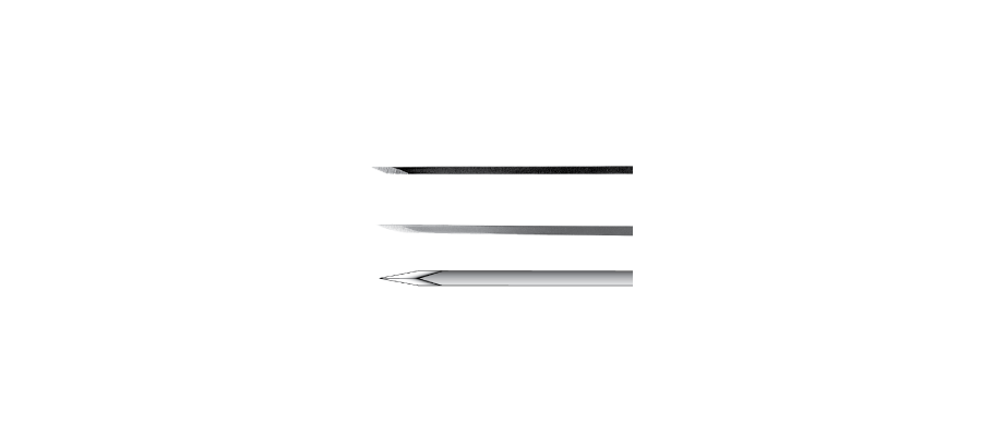 Myringotomy Knives, Flat Shaft Angled